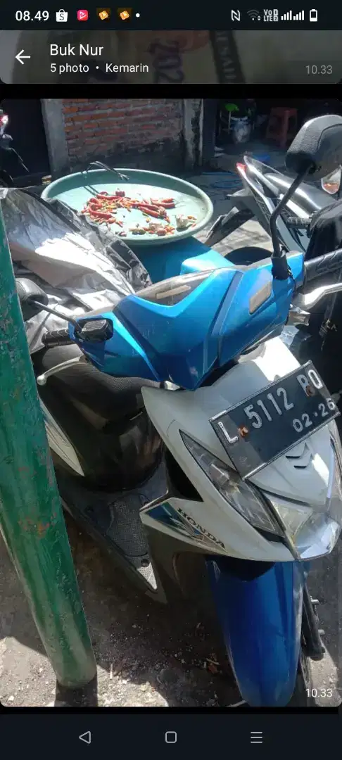 Honda beat biru