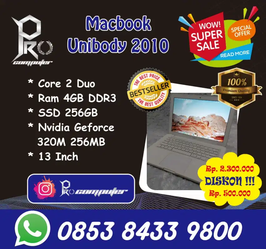 Macbook Unibody 2010 Prokomputer