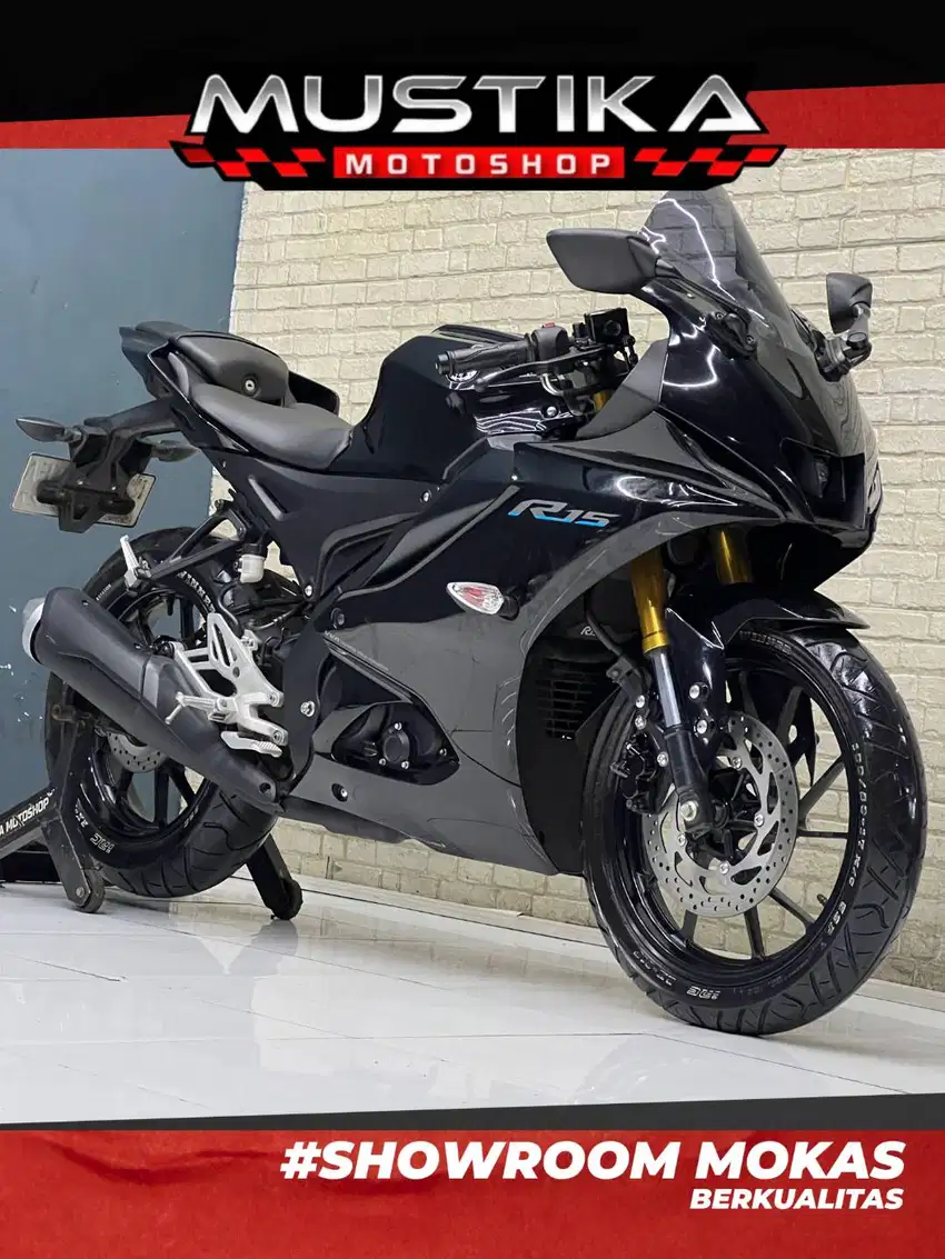 Obral Dp500rb Murah!!Yamaha R15 V4 2022 Blacl N Asli Mulus-Mustika