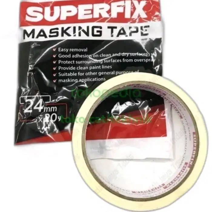 lem kertas / masking tape ukuran 24mm x 24 y