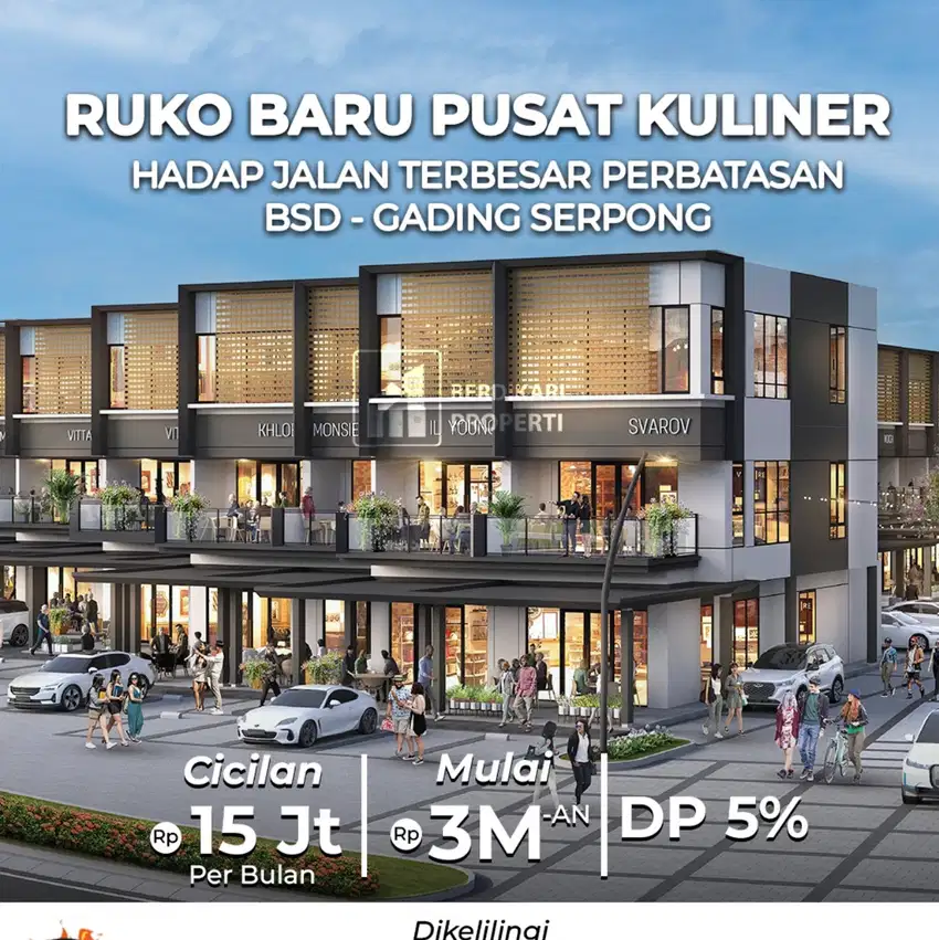 Ruko Pasadena Square hadap jalan utama nilai sewa tinggi