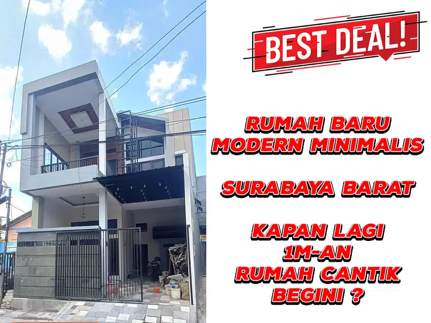Rumah CANTIK CIAMIK BAGUS Surabaya Barat 1M an Siapa Cepat - Psti LAKU