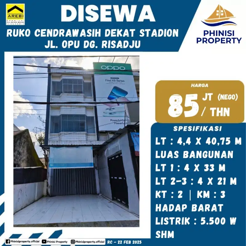 Ruko Sewa Jalan Cendrawasih
