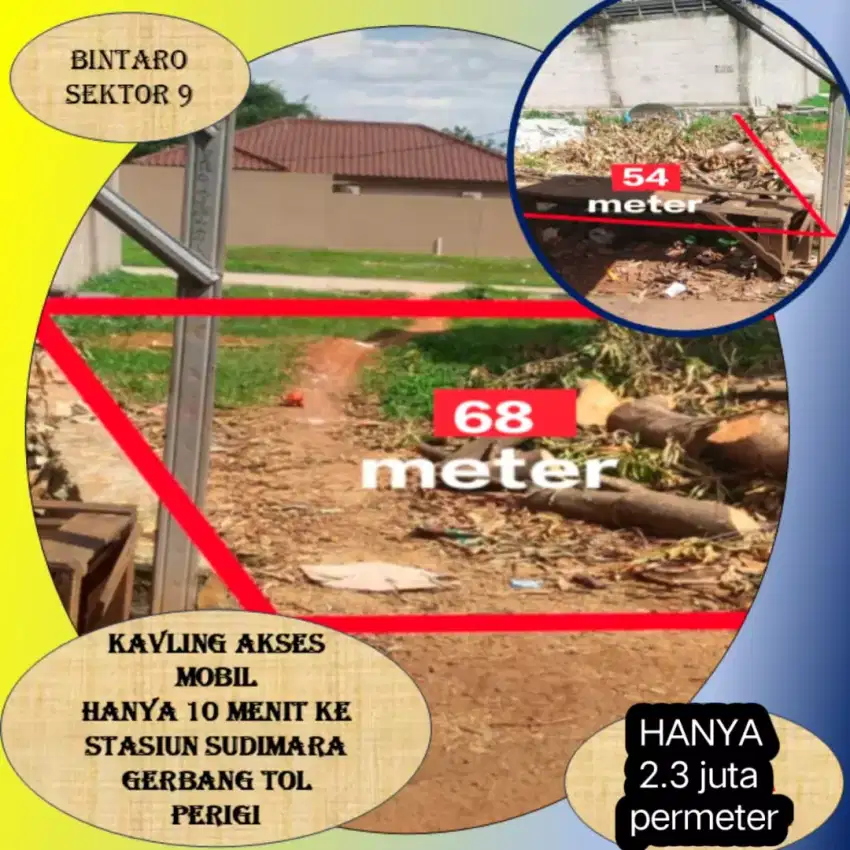 KAVLING PALING MURAH AKSES MOBIL DI BINTARO SEKTOR 9