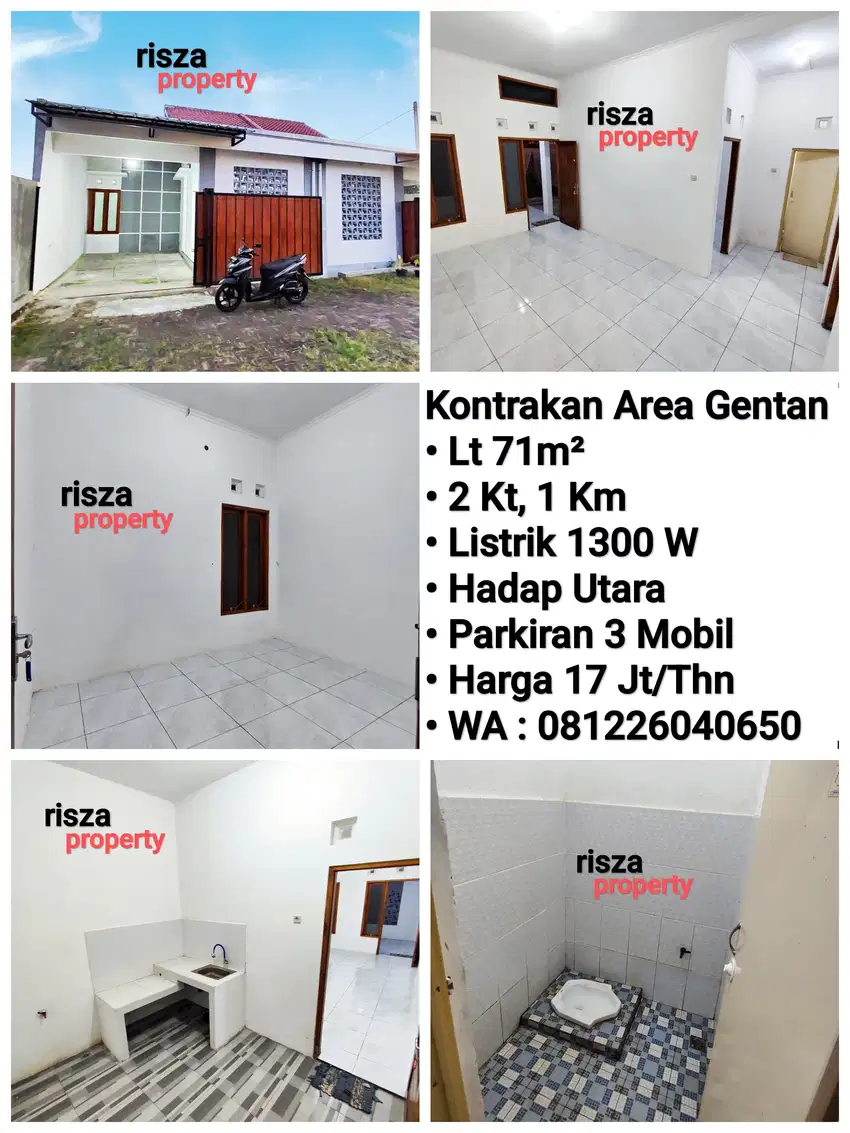 Sewa Rumah Area Gentan Dapat Pojokan Bisa Parkir 3 Mobil,Dekat Laweyan