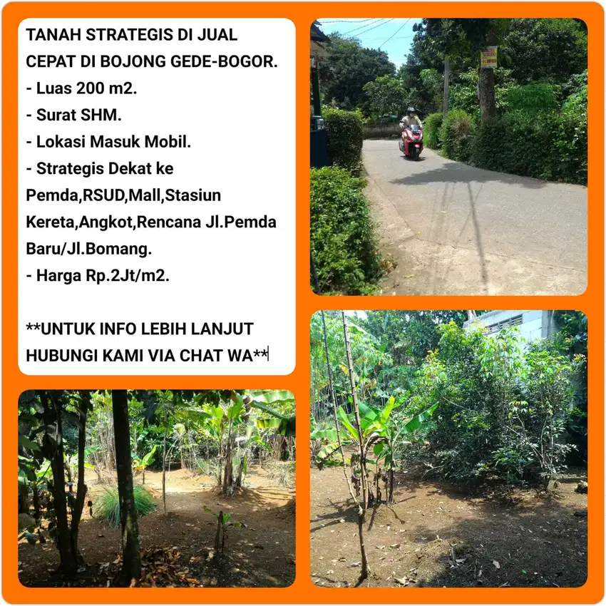 Tanah murah strategis dekat stasiun Bojonggede Bogor