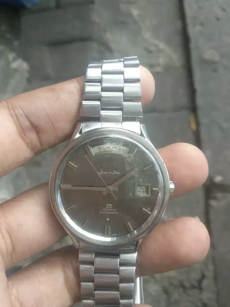 Jam tangan jadul titoni space star president automatic original