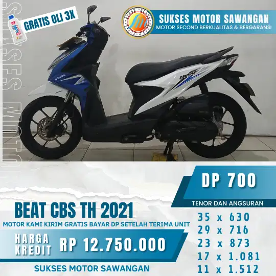 ORDER LANGSUNG HONDA BEAT CBS TH 2021 , CASH ATAU KREDIT