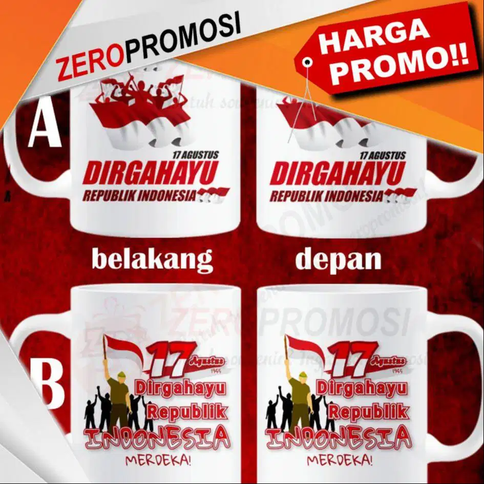 Mug Custom Spesial Hari Kemerdekaan Indonesia