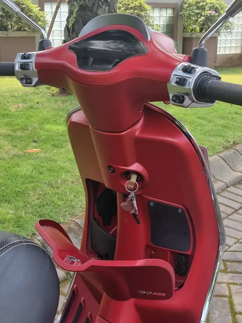 Vespa Sprint 150 ABS IGet 2018 Odo 16rb Nopol N Merah Doff Koko Motor