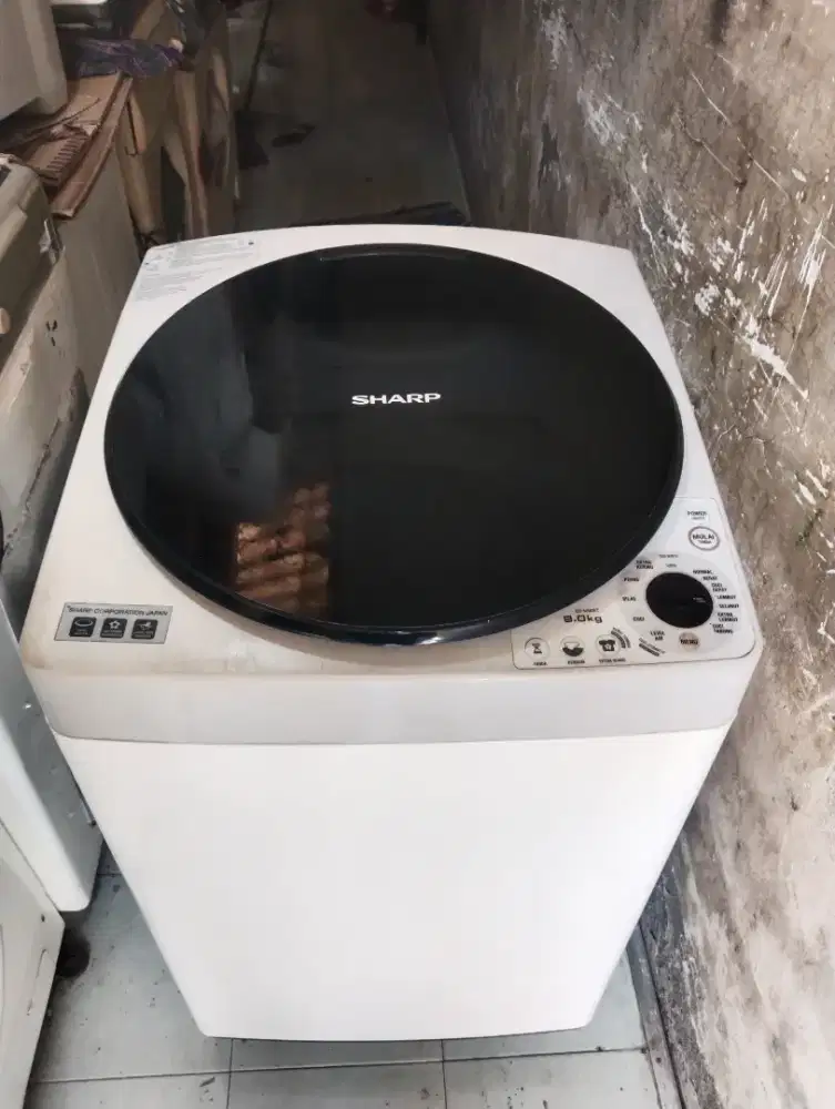 Sharp 9kg normal siap pakai garansi servis 3 bln gratis ongkir sby