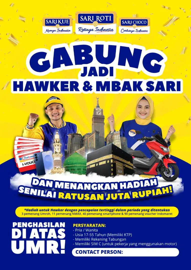 Dibutuhkan cepat karyawan sariroti
