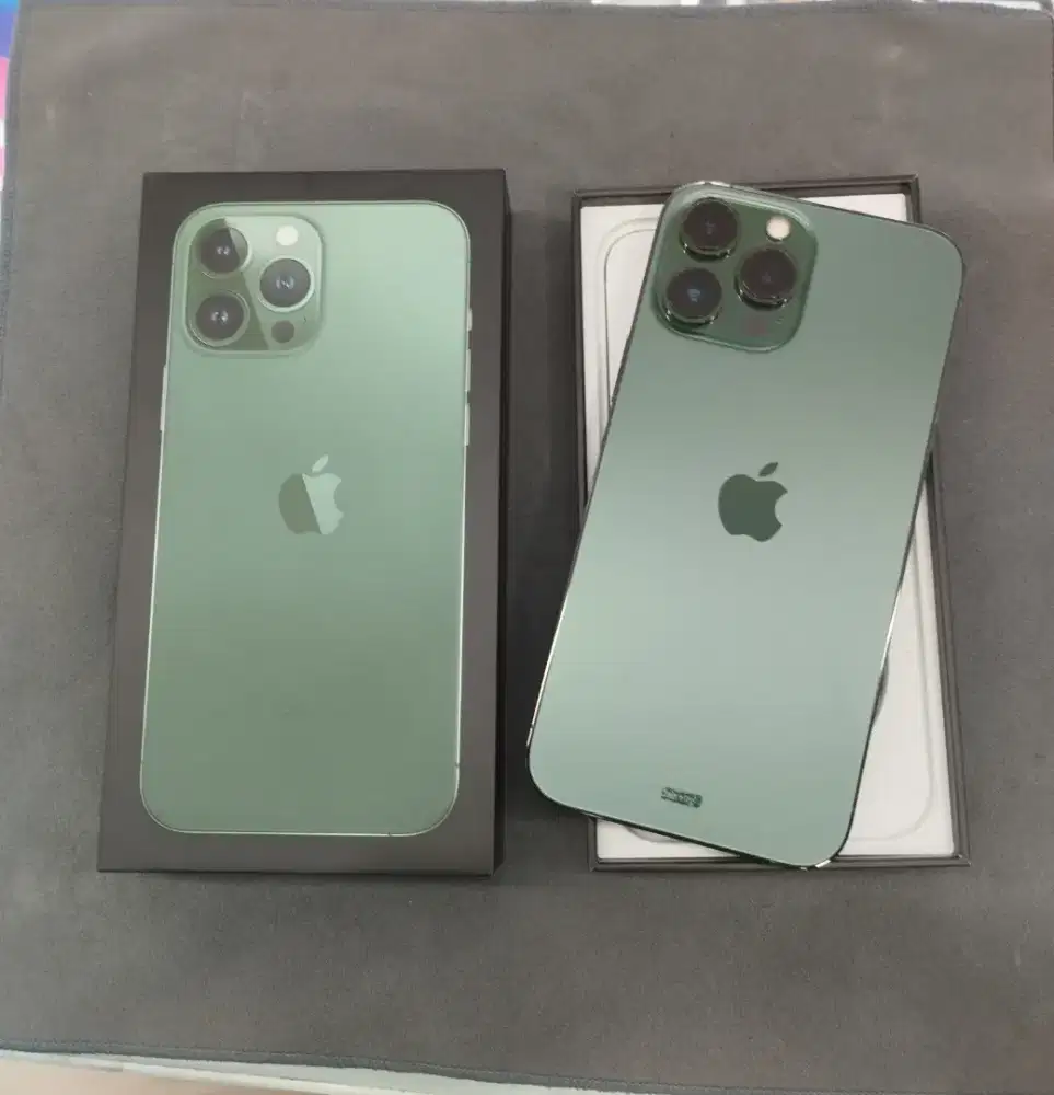 Second Apple iPhone 13 Pro Max 256GB BH 80% Green Fullset Mulus