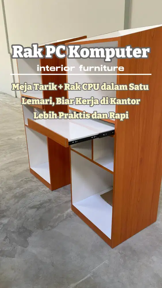 RAK PC KOMPUTER/CUSTOM MEJA KOMPUTER KANTOR/MEJA KANTOR MINIMALIS