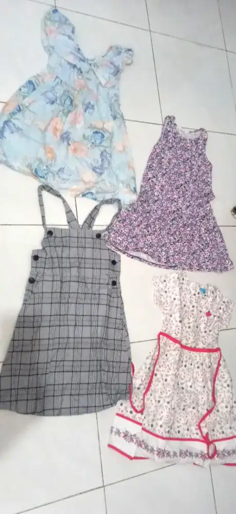 Bundling 4 dress lucu, H &M usia 8-10