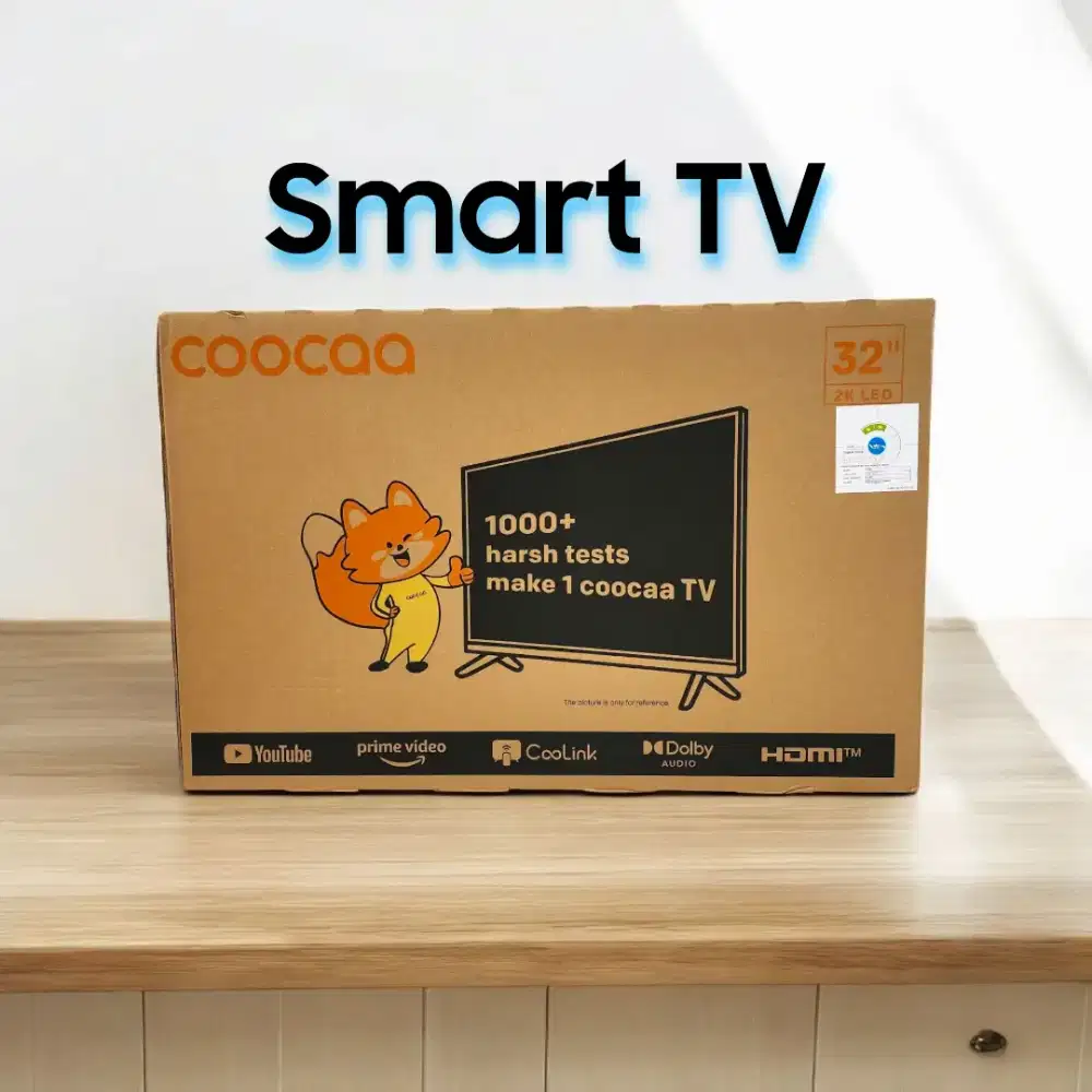 Smart TV merk Coocaa 32inci - masih baru digital