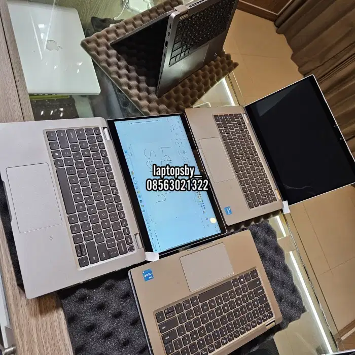 Laptop yoga 2 in 1 dell dengan vga irish game design layar sentuh