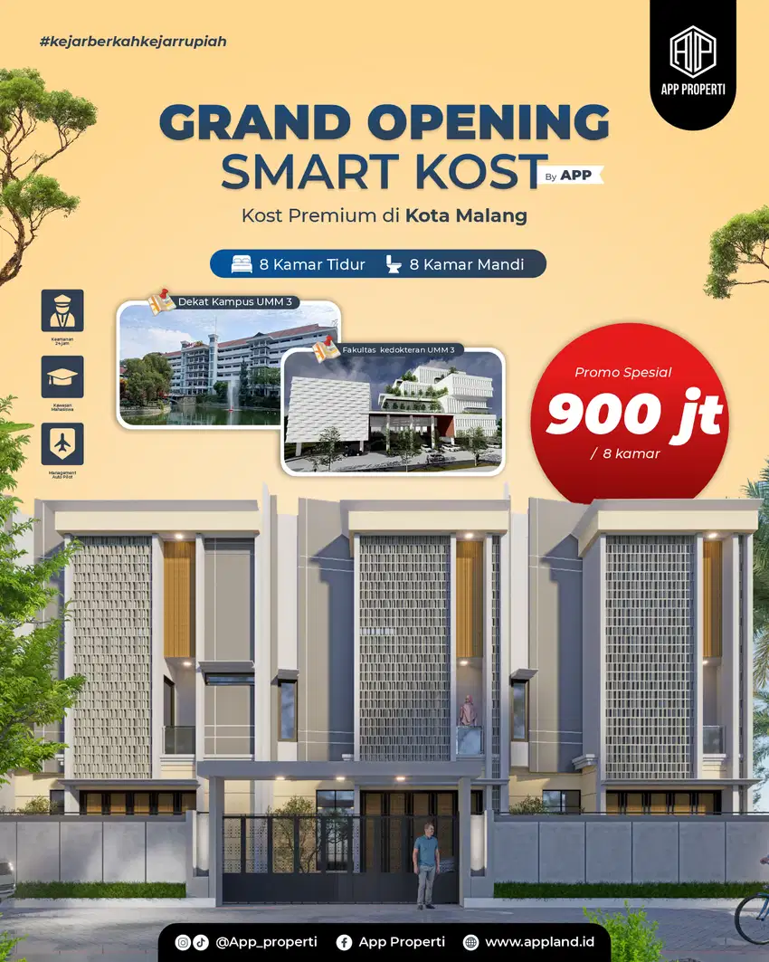 Dijual Rumah Kost Full Furnish dekat Kampus UMM Malang