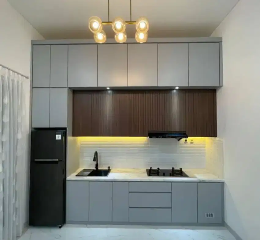 interior desain kitchen set kamar set wardrobe lemari backdrop tv