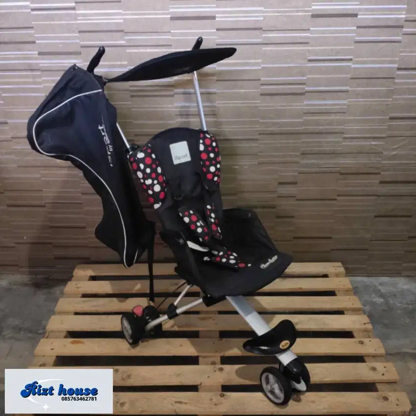 PL - Stroller Coco Latte Isport Black Polka
