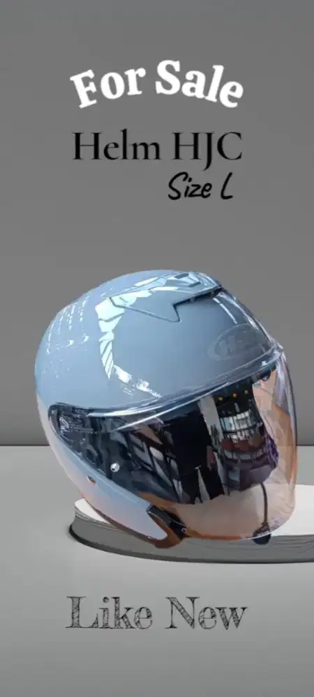 Helm HJC baru beli 3 bulan jarang pakai. Dus komplit