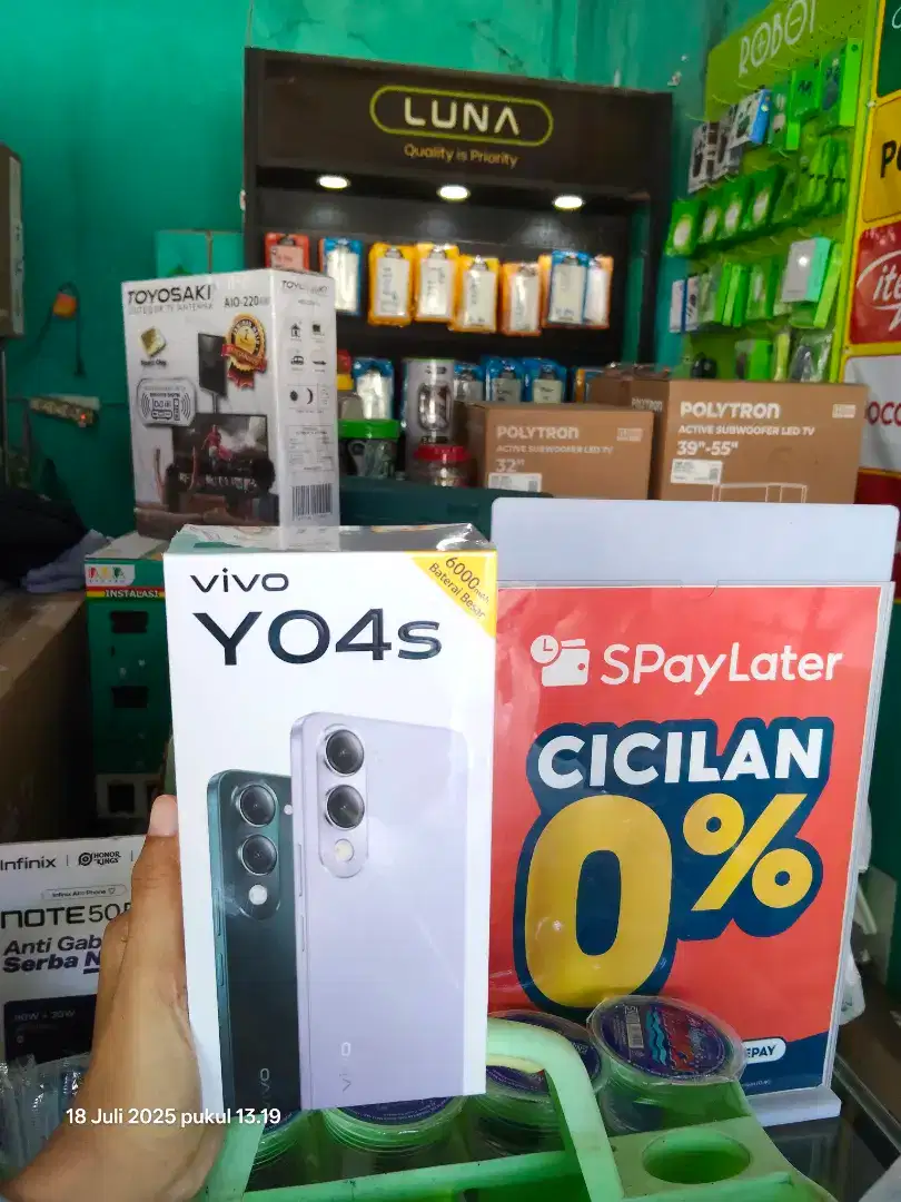 New VIVO Y04S ram 4+4/64gb ,batt 6000mAh tahan 2hari
