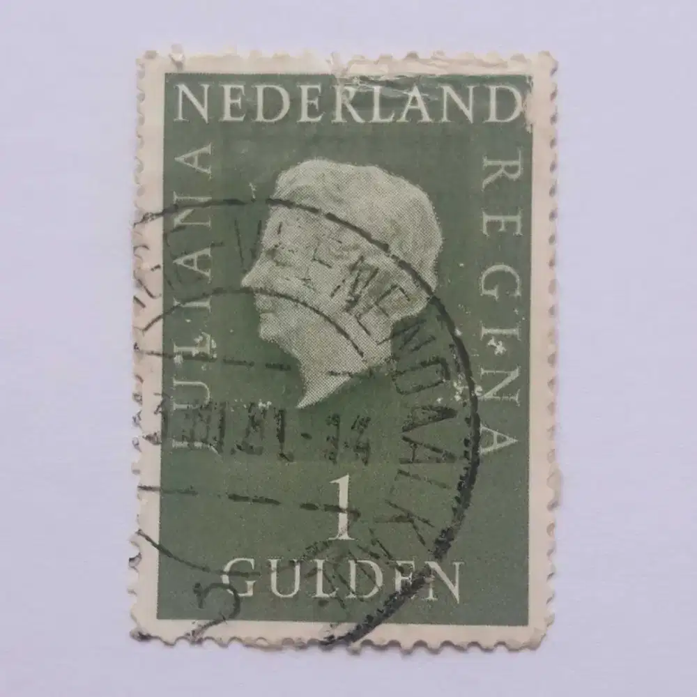 Perangko Vintage Nederland Juliana Regina 1 Gulden - Used - Preloved