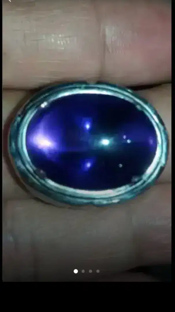 Jual Batu Cincin Permata Dark Purple Kecubung Crstal Top