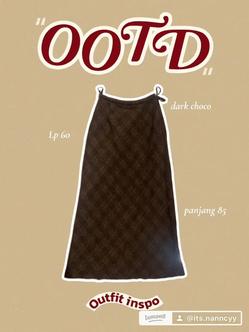 Skirt vintage knit choco