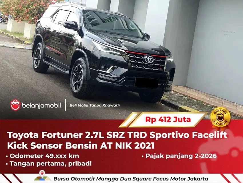 Toyota Fortuner 2.7L SRZ TRD Sportivo Facelift Bensin AT 2021/2022