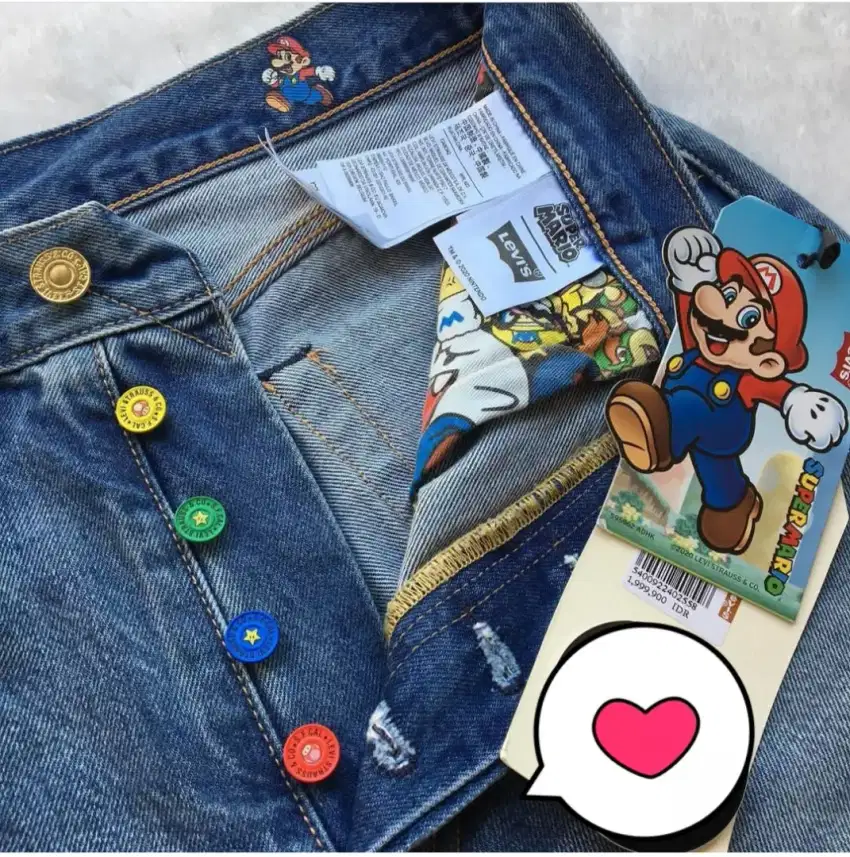JUAL LEVI'S 501 X Mario Bross