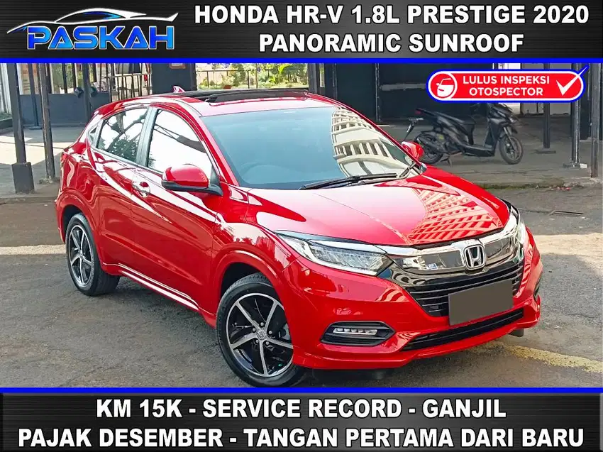 SUNROOF BUNGA=4,5% PAJAK=DES Km=15k GANJIL Honda HRV PRESTIGE 2020