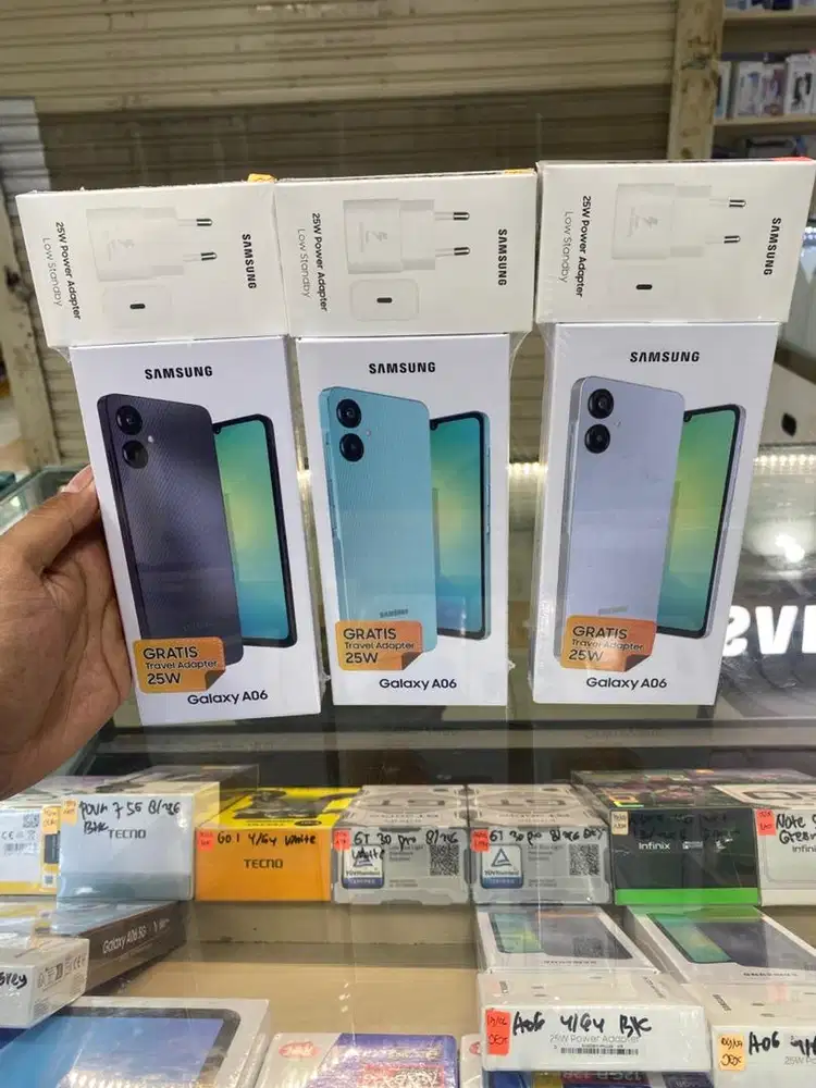 Samsung galaxy A06 ram 4gb+4gb/64gb baru segel free adaptor 25w ori