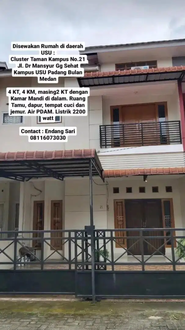 Disewakan Rumah Di Daerah USU