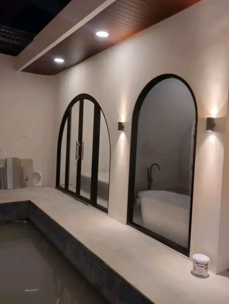 Kusen aluminium, pintu lingkar, jendela lingkar