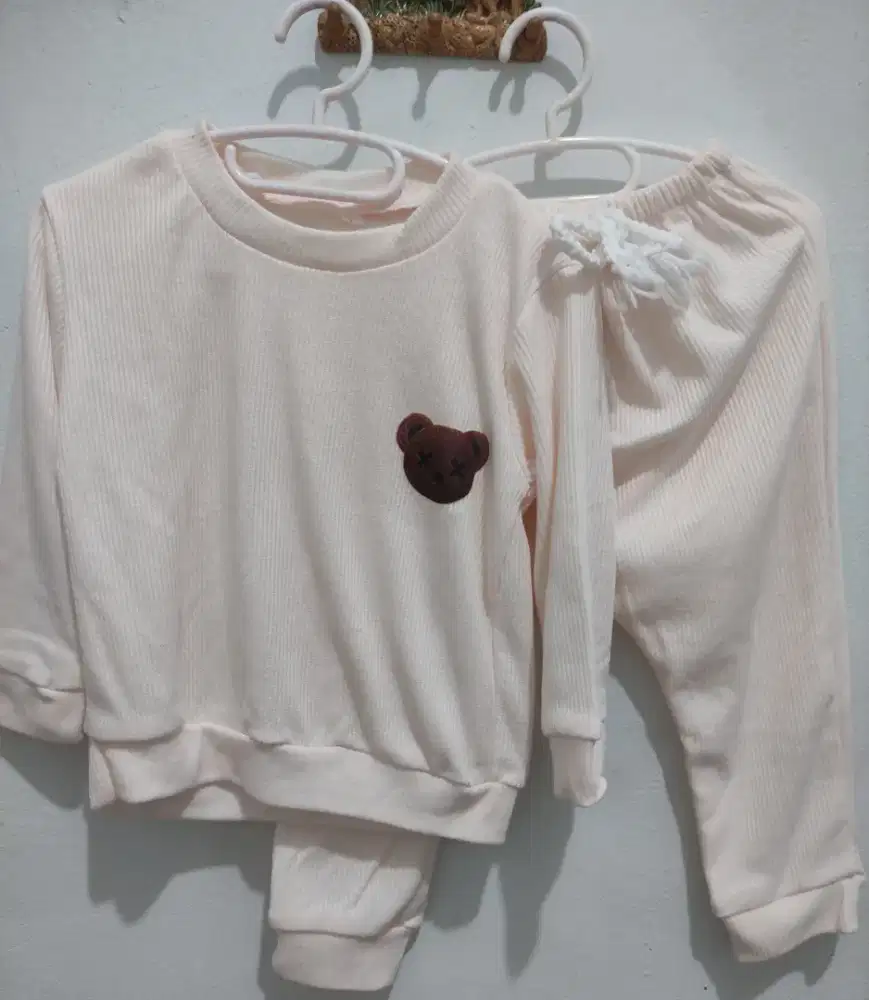 Set celana panjang anak kepala bear