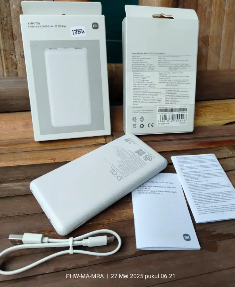 Powerbank Xiaomi 10000mah 22,5watt ( FREE ONGKIR )