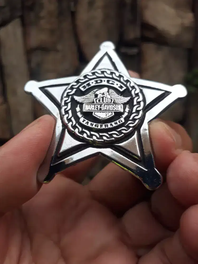 Mainan anak pin bross harley davidson sherrif gathering HDCI mulus