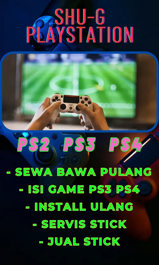 Rental, Sewa, Isi Game, Servis Stik PlayStation