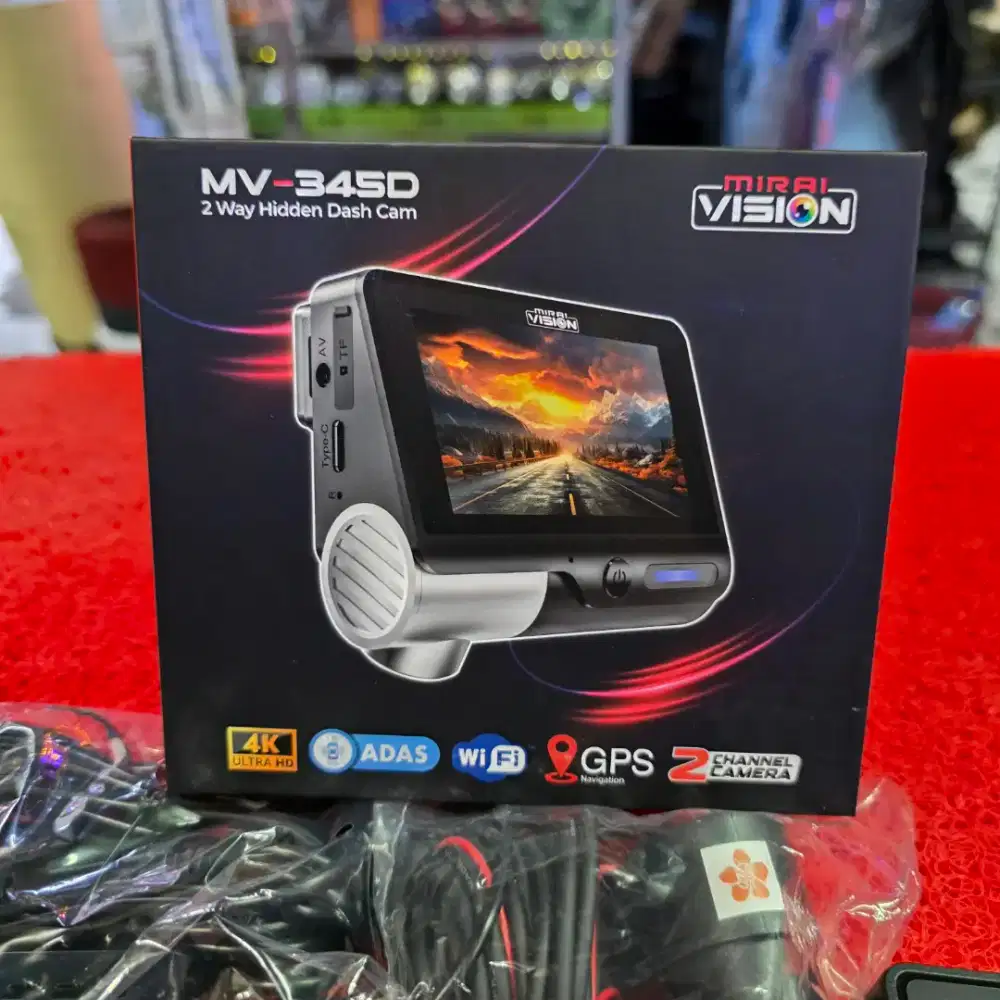MIRAI DVR MIRAI VISION MV-345D 2 Way Hidden Dash Cam 4K ULTRA HD ADAS