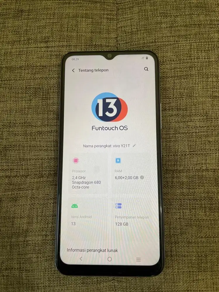 DIJUAL CEPAT Vivo Y21T 6/128 GB (Second, Open Nego) Pemakaian Wanita