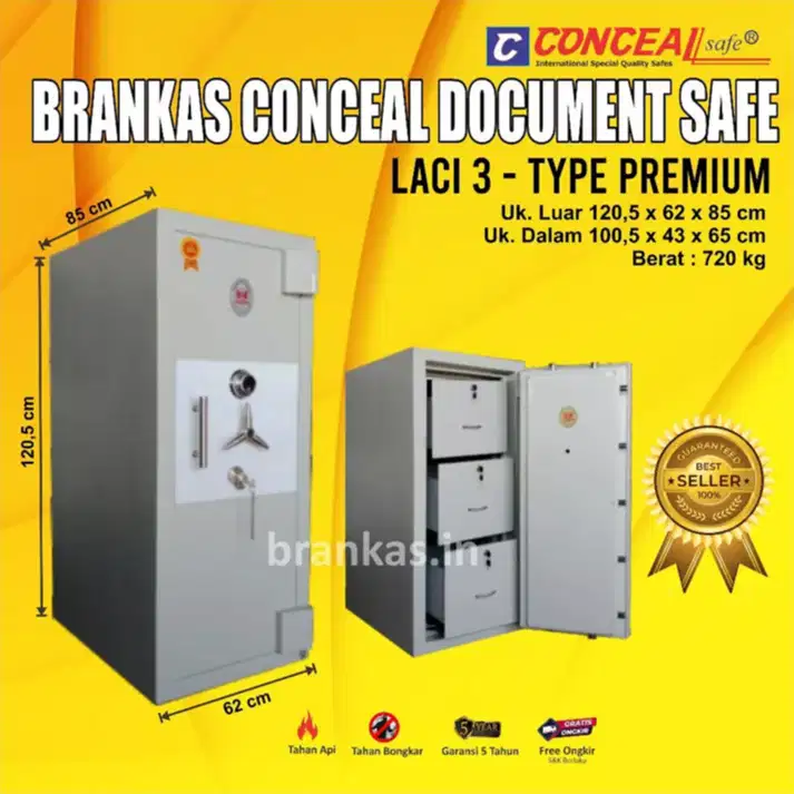 Jual Brankas Conceal Document Safe – LACI 3 TYPE PREMIUM } SUMENEP -