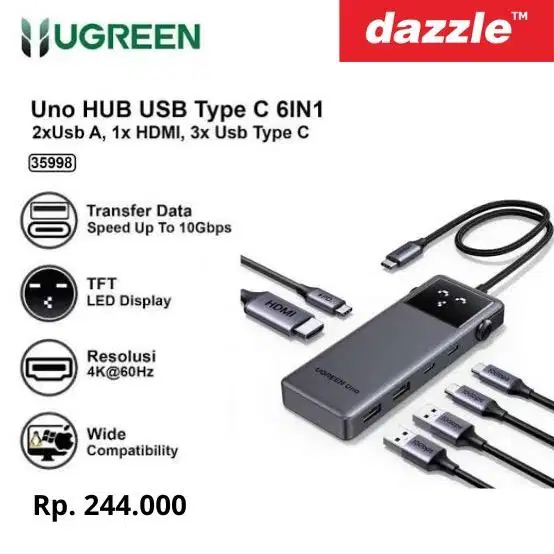 usb hub ugreen 6 in 1