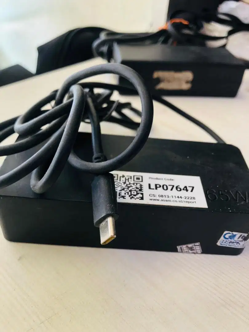 Charger Type-C Lenovo 65W 20V ori second