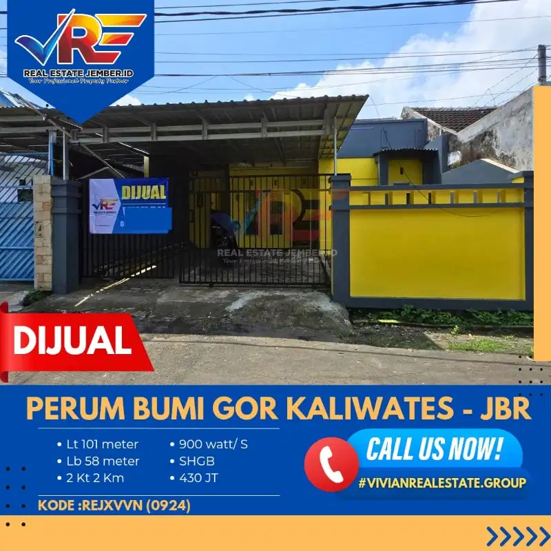 RUMAH DI BUMI GOR KALIWATES DEKAT LIPPO MALL JEMBER