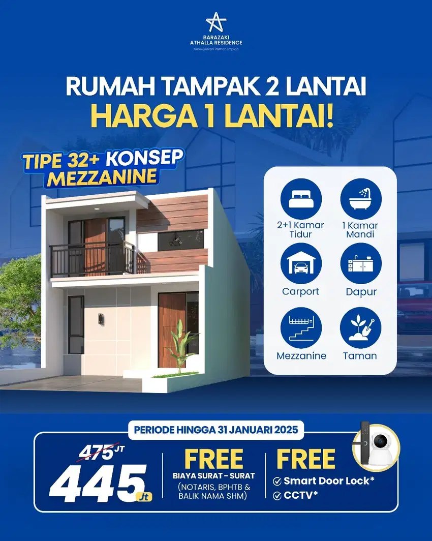 Survei serentak Barazaki Athalla Residence free surat2 promo januari