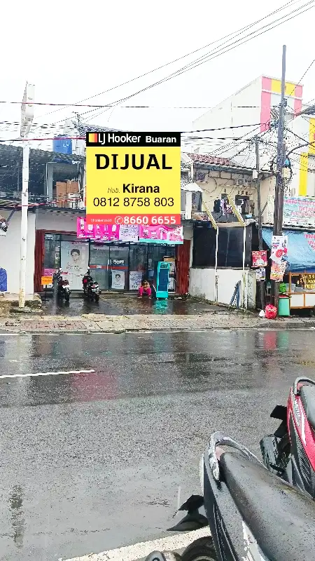 Ruko samping pasar tradisional malaka raya duren sawit