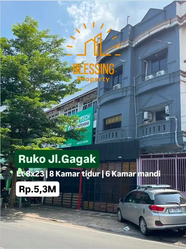 jual ruko 2 petak sambung jl gagak