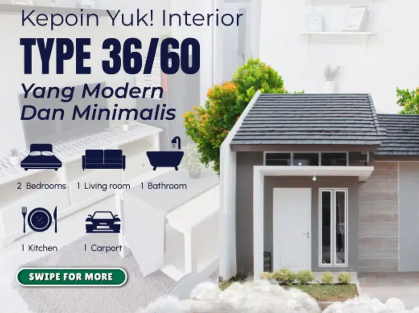 Rumah townhouse strategis bogor dekat tol stasiun bojong Gede