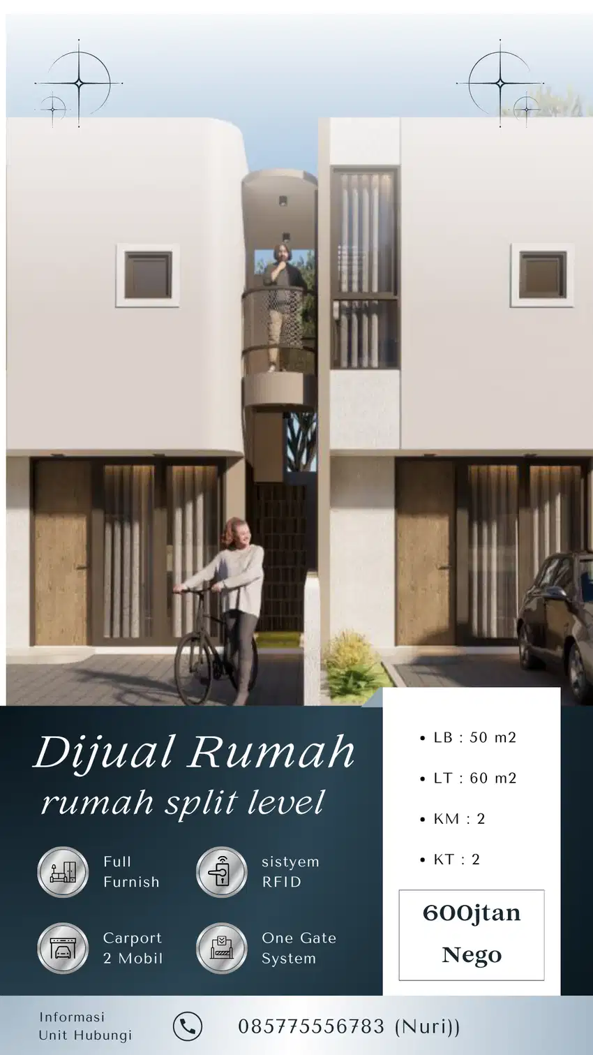 RUMAH DEKAT STASIUN KCIC, HARGA NEGO!